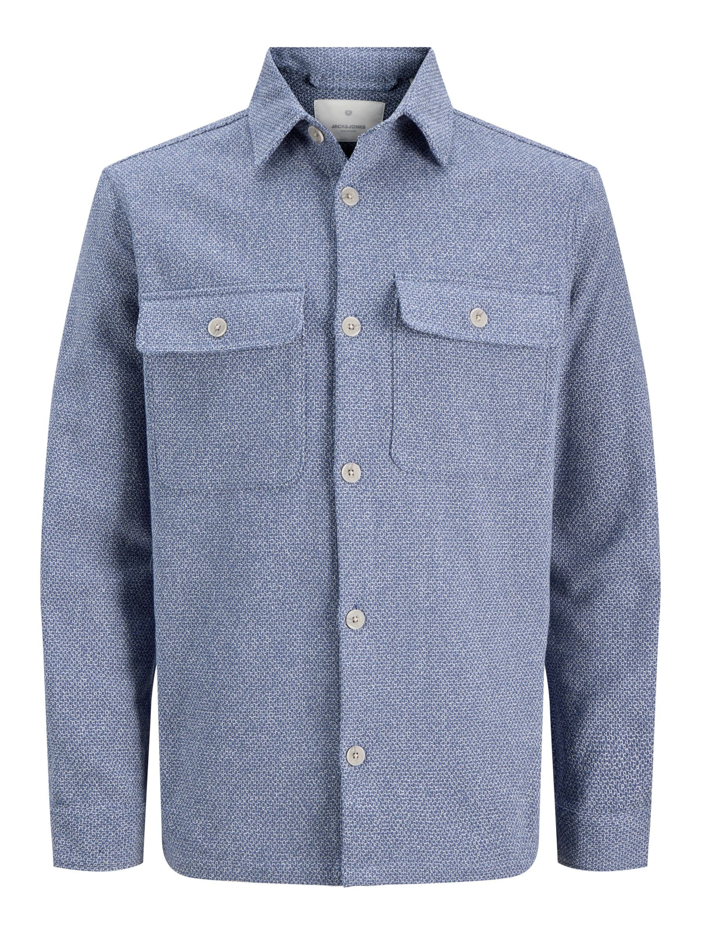 Jack & Jones Premium Regular fit Button Up Shirt 'JPRRayle' in Blue: front