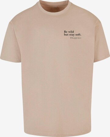 Merchcode Shirt 'Happines' in Beige: front