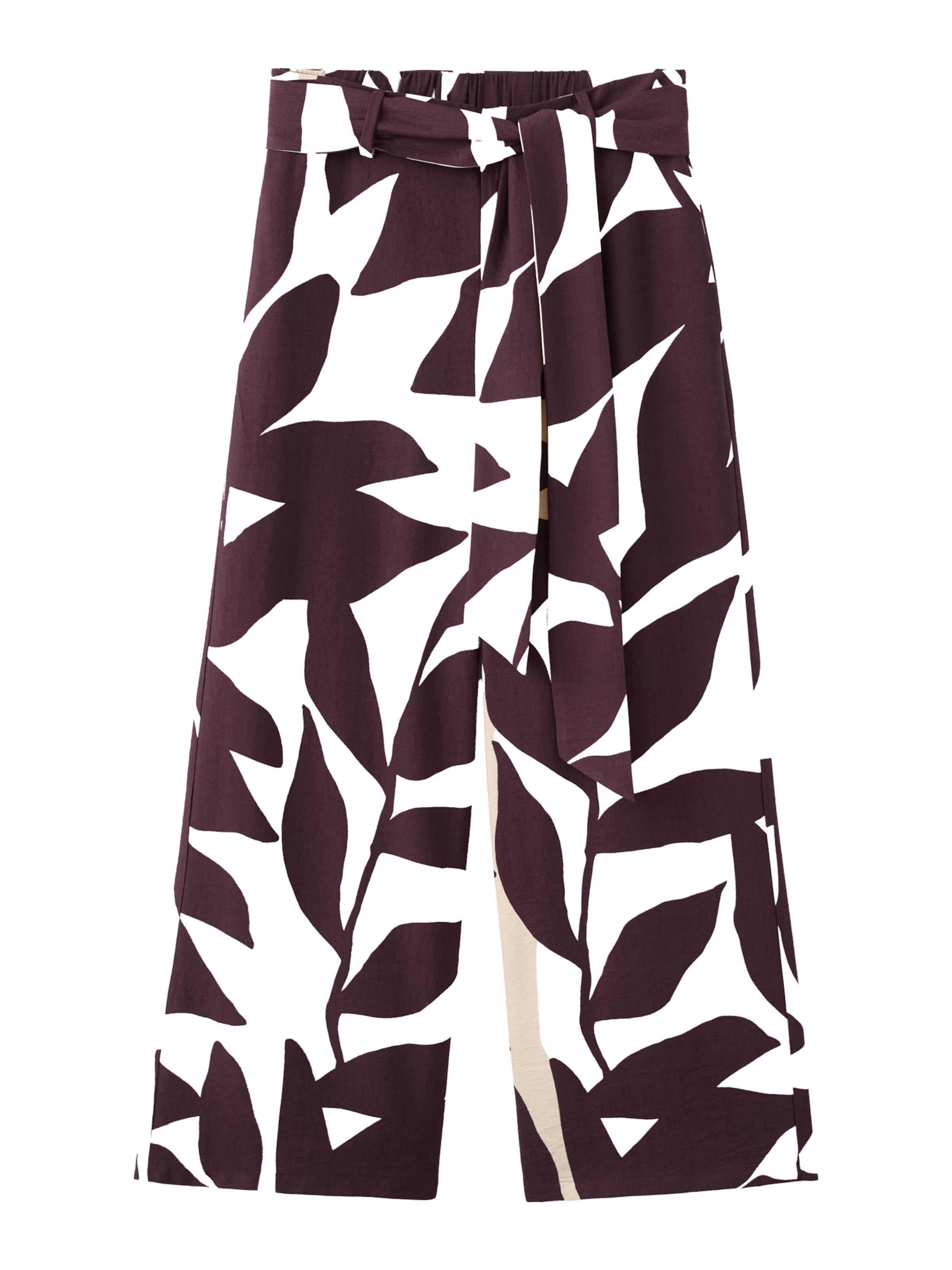 MANGO Wide leg Trousers 'PLUMAS' in Beige: front