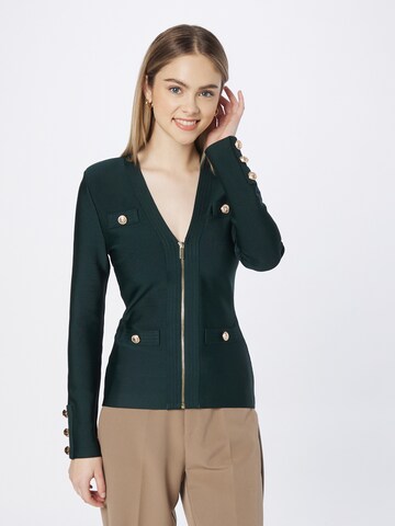 Karen Millen Knit Cardigan in Green: front