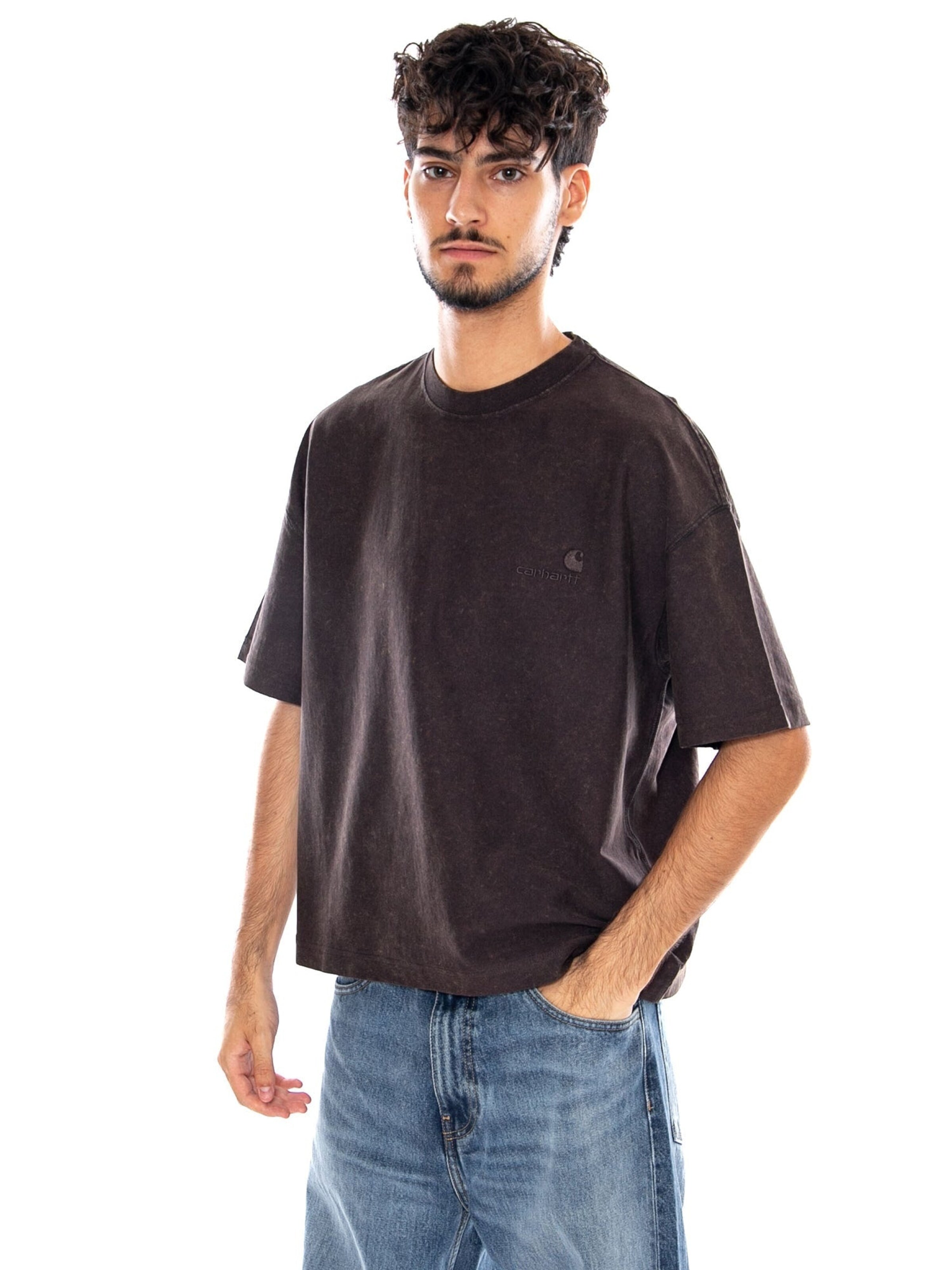Carhartt WIP Shirt 'S/S Lambert T-Shirt Tobacco' in Brown