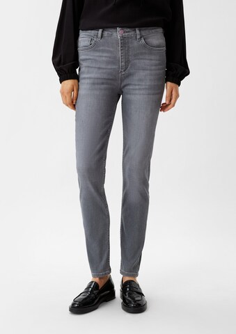 comma casual identity Skinny Jeans in Grijs: voorkant