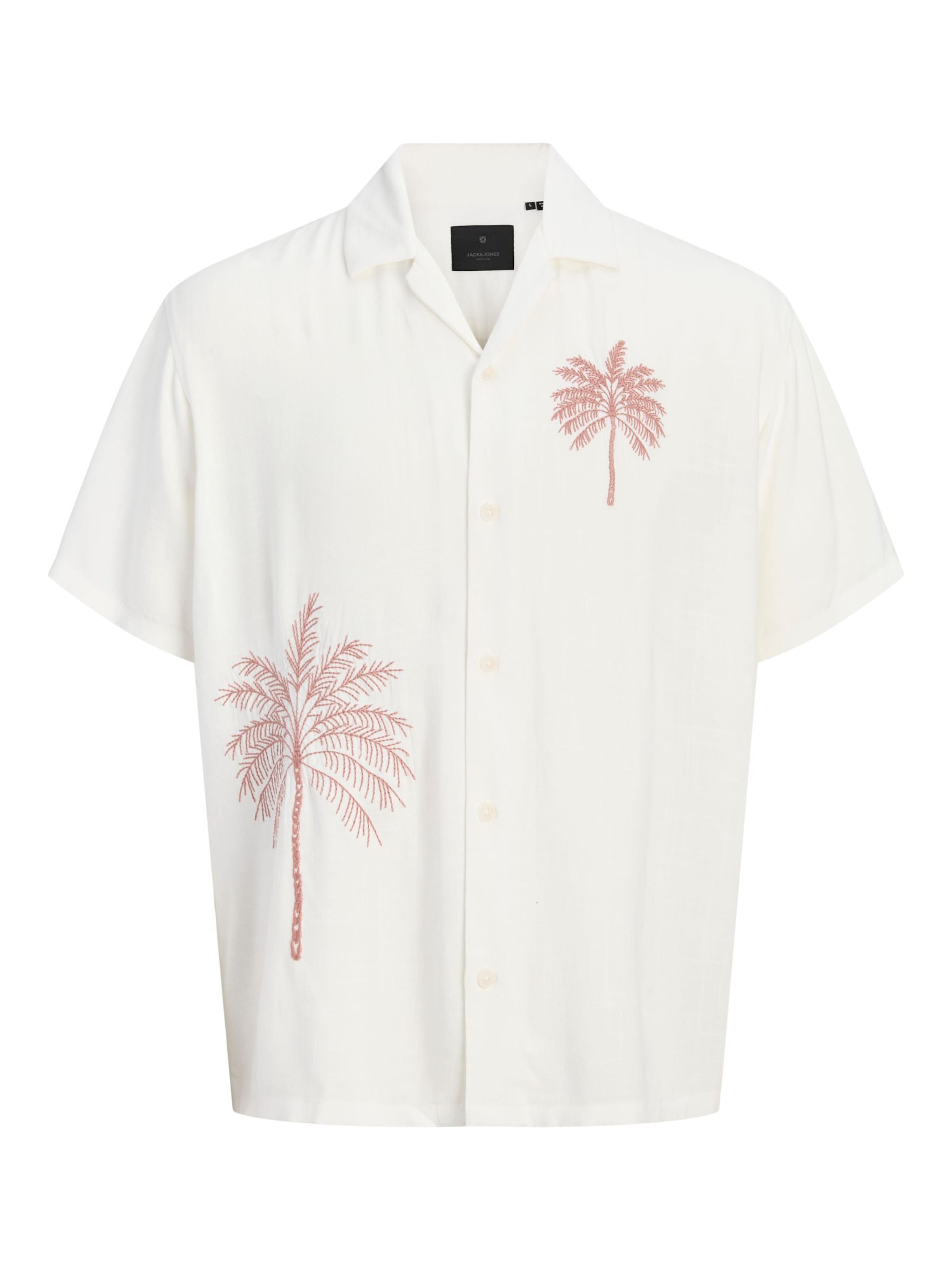 JACK & JONES Chemise en L en beige / blanc, Vue avec produit