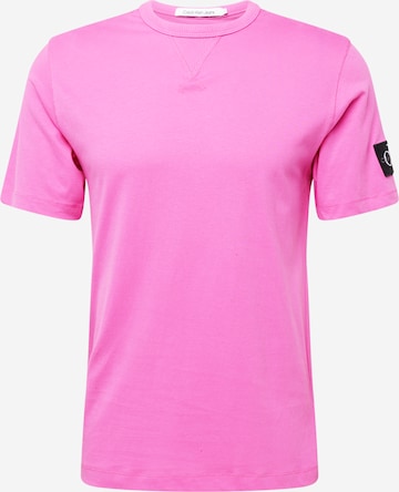 T-Shirt Calvin Klein Jeans en rose : devant