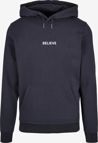 Merchcode Sweatshirt 'Believe' in Blauw: voorkant