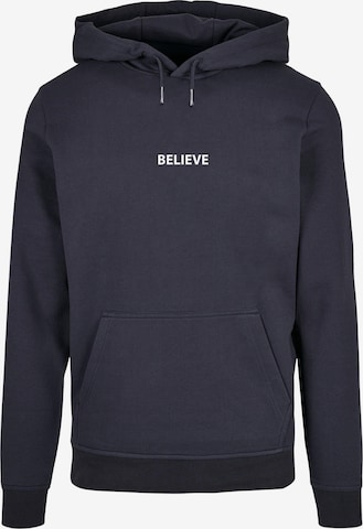 Sweat-shirt 'Believe' Merchcode en bleu : devant