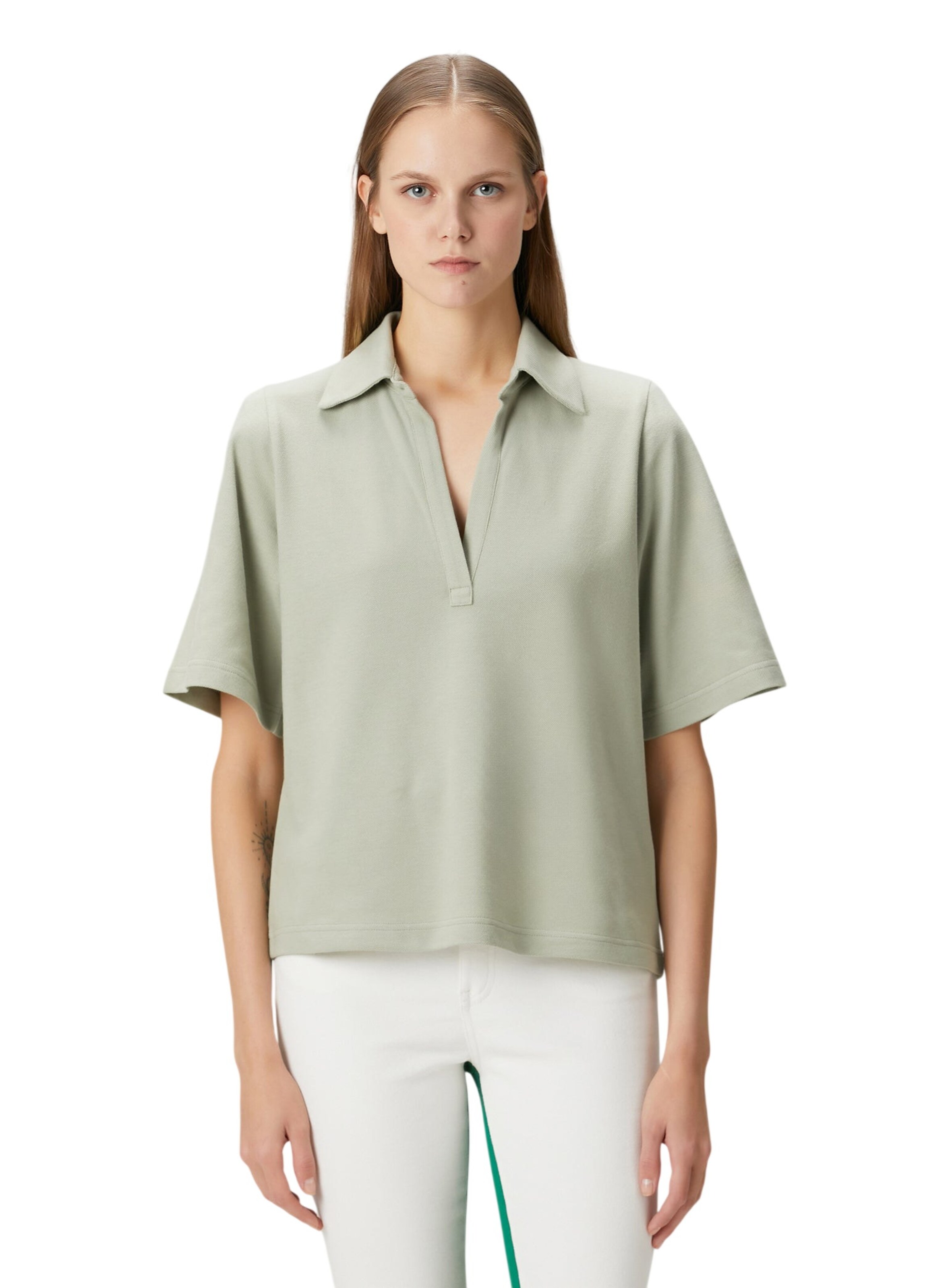 BASSIGUE Top in Groen: voorkant