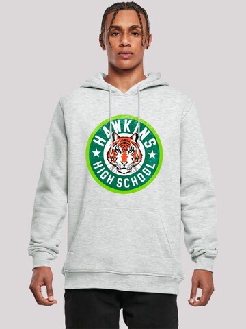 Sweat-shirt 'Stranger Things Hawkins Netflix TV Series' F4NT4STIC en gris : devant