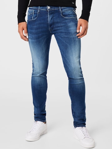 REPLAY Skinny Jeans 'Anbass' in Blue: front