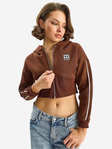 Bianco Lucci Sweat jacket in Brown