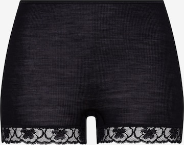 Hanro Boyshorts ' Woolen Lace ' in Black: front