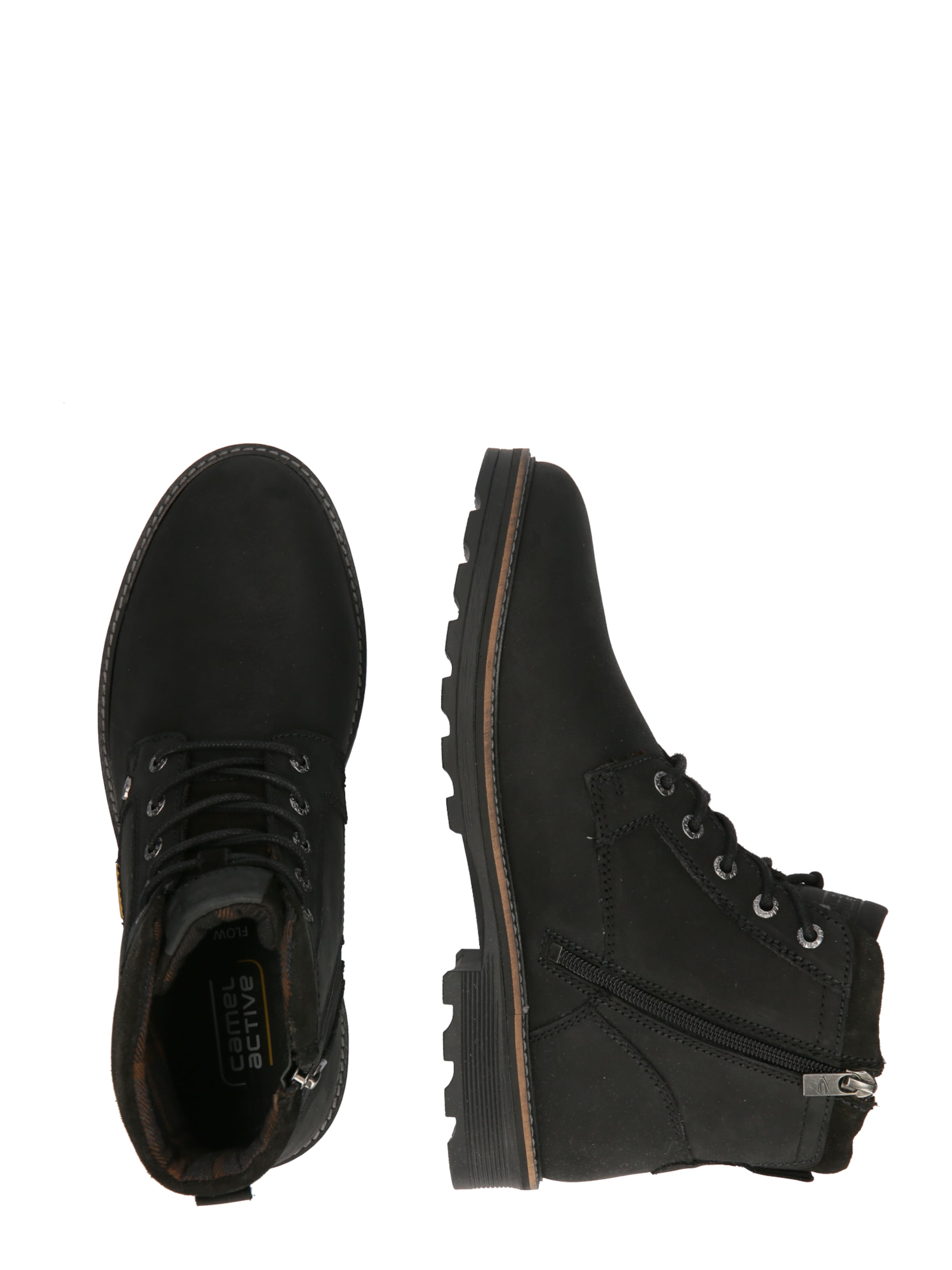 CAMEL ACTIVE Ботинки на шнуровке в Черный