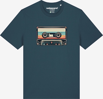 T-Shirt 'Retro Kassette' Watapparel en vert : devant