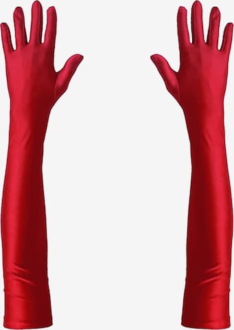 Provocative Full Finger Gloves 'PR0006' in Red: front