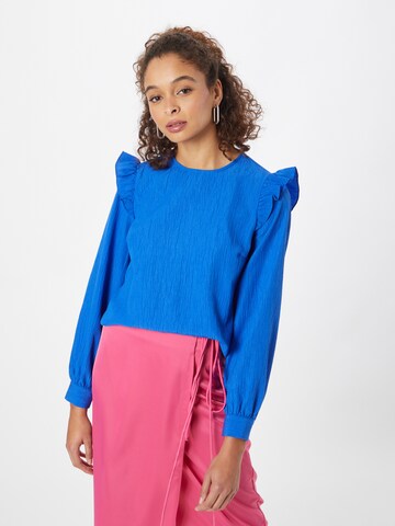 PIECES Blouse 'ANNE' in Blauw: voorkant