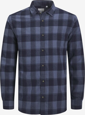 JACK & JONES Button Up Shirt in Blue: front