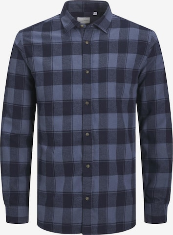 JACK & JONES Button Up Shirt in Blue: front