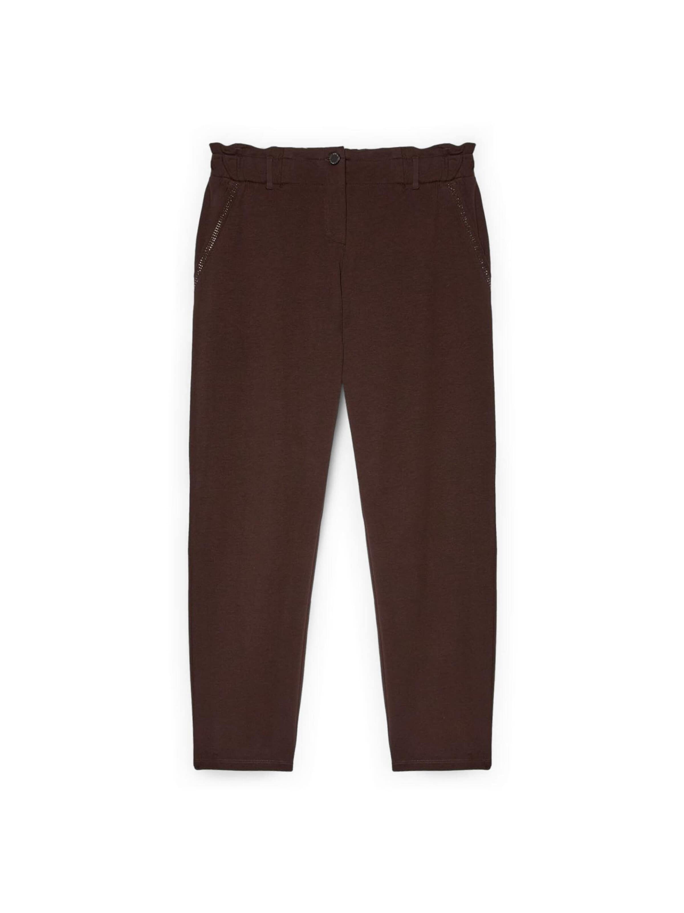 Fiorella Rubino - Slimfit Pantalón en marrón: frente