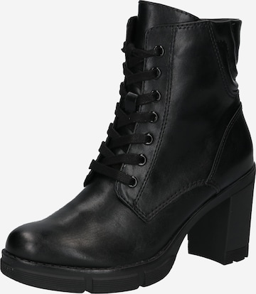 MARCO TOZZI Lace-Up Ankle Boots in Black: front