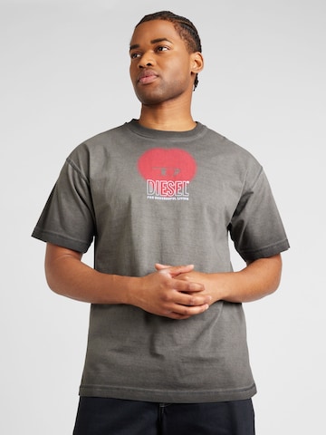 DIESEL Shirt 'BUXT-N4' in Grijs: voorkant