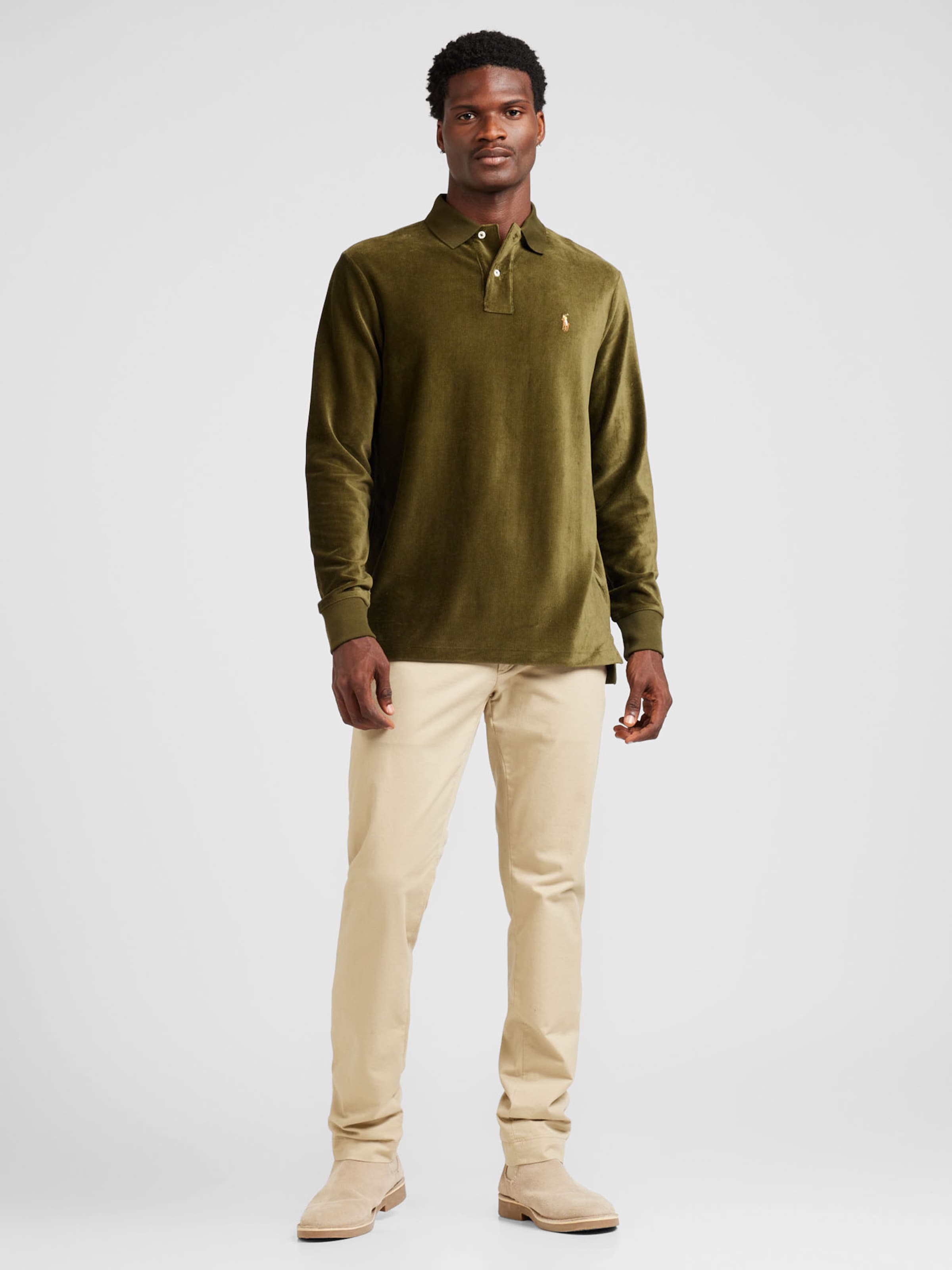 Olive green ralph lauren shirt clearance