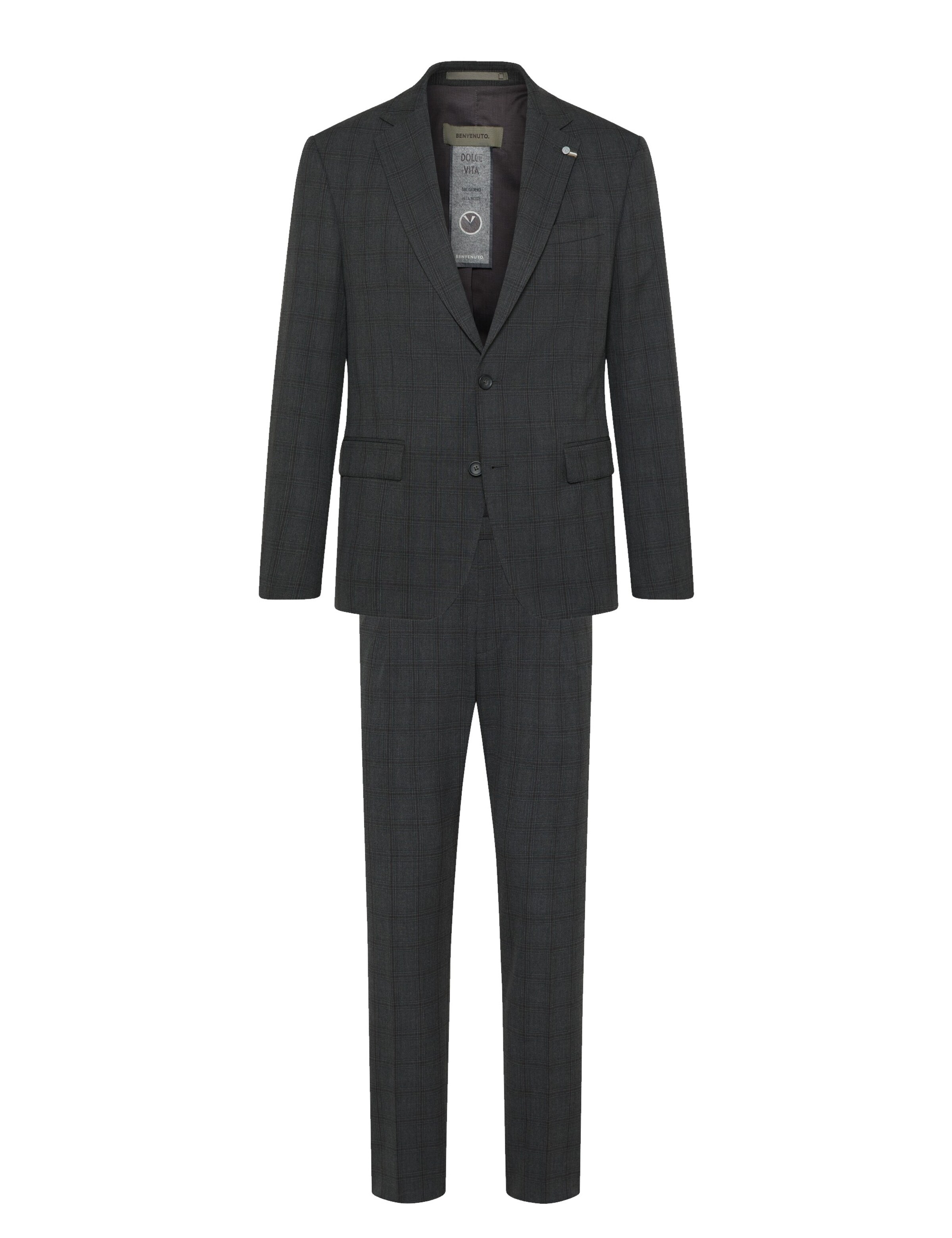 BENVENUTO Tapered Suit '5920001' in Grey: front