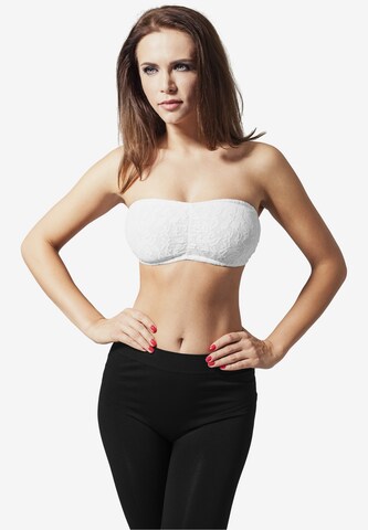 Urban Classics Bandeau Top in Weiß: predná strana