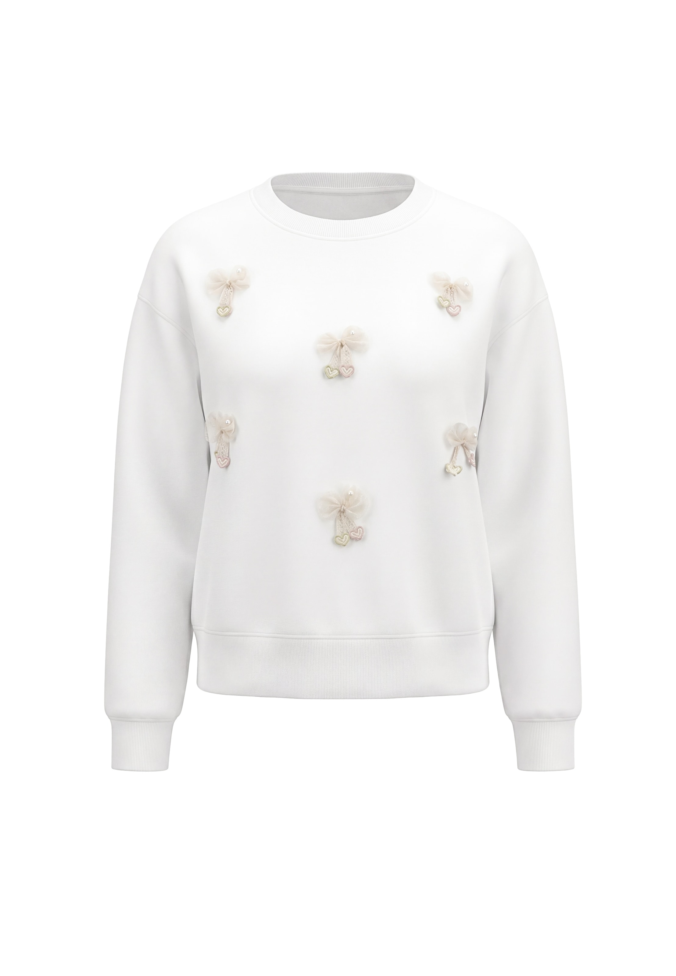 MYMO Sweatshirt 'Pop' in White: front
