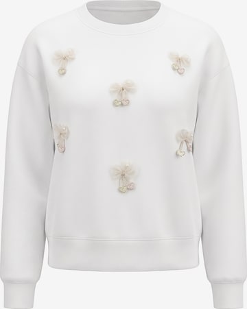 MYMO Sweatshirt 'Pop' in Wit: voorkant