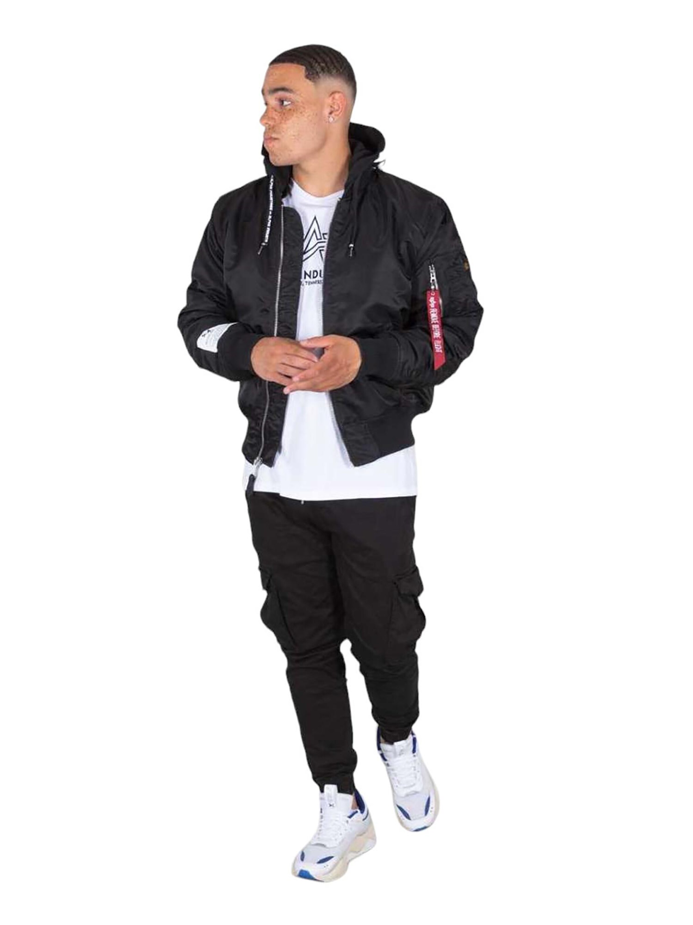 ALPHA INDUSTRIES Übergangsjacke 'MA-1 ZHP'‌‌ in Schwarz