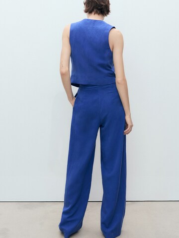 MANGO Loosefit Bandplooibroek 'BONNIE' in Blauw