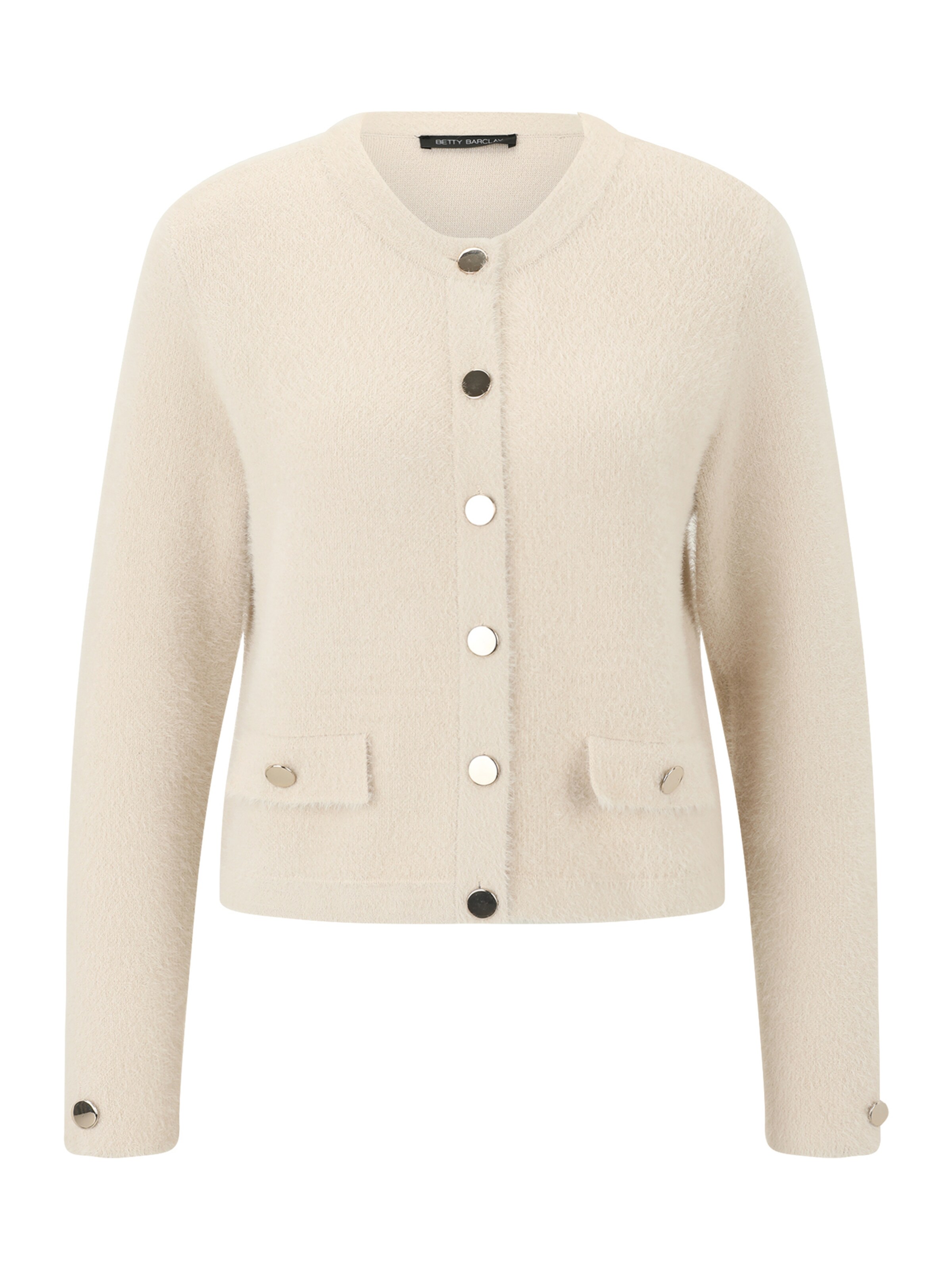 Betty Barclay Gebreid vest in Beige: voorkant