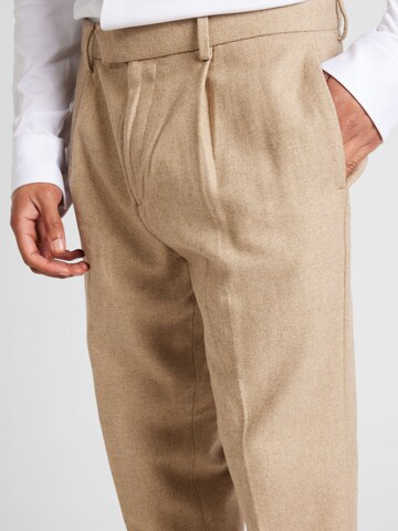 TOPMAN Regular Bandplooibroek in Beige