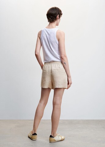 MANGO Regular Broek in Beige