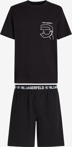 Karl Lagerfeld Pyjama kort in Zwart: voorkant