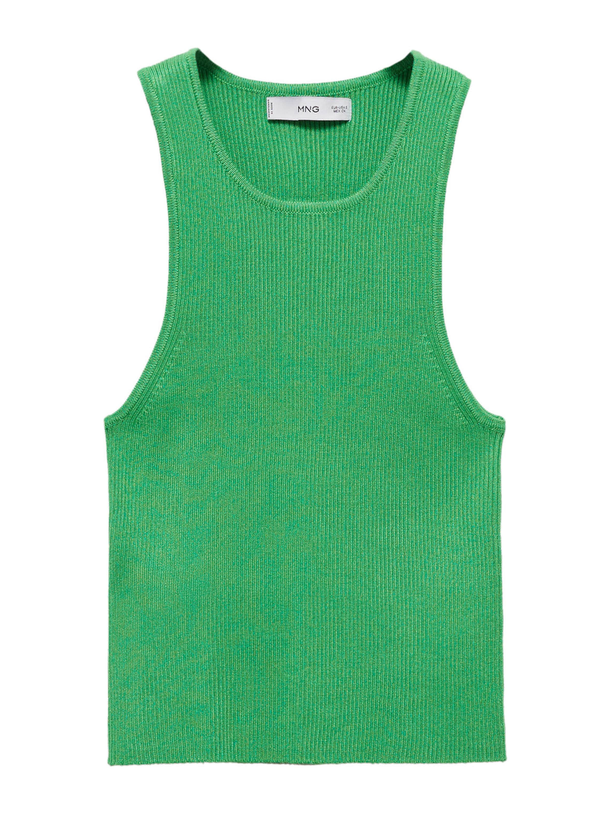 MANGO Top z dzianiny 'ORWELL' w kolorze zielony: przód