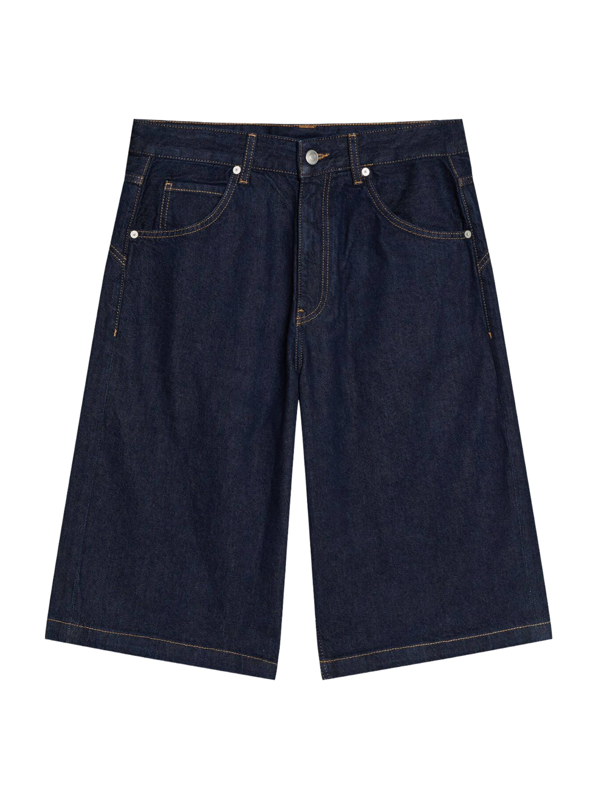 Baggy Jeans de la Bershka pe albastru: față