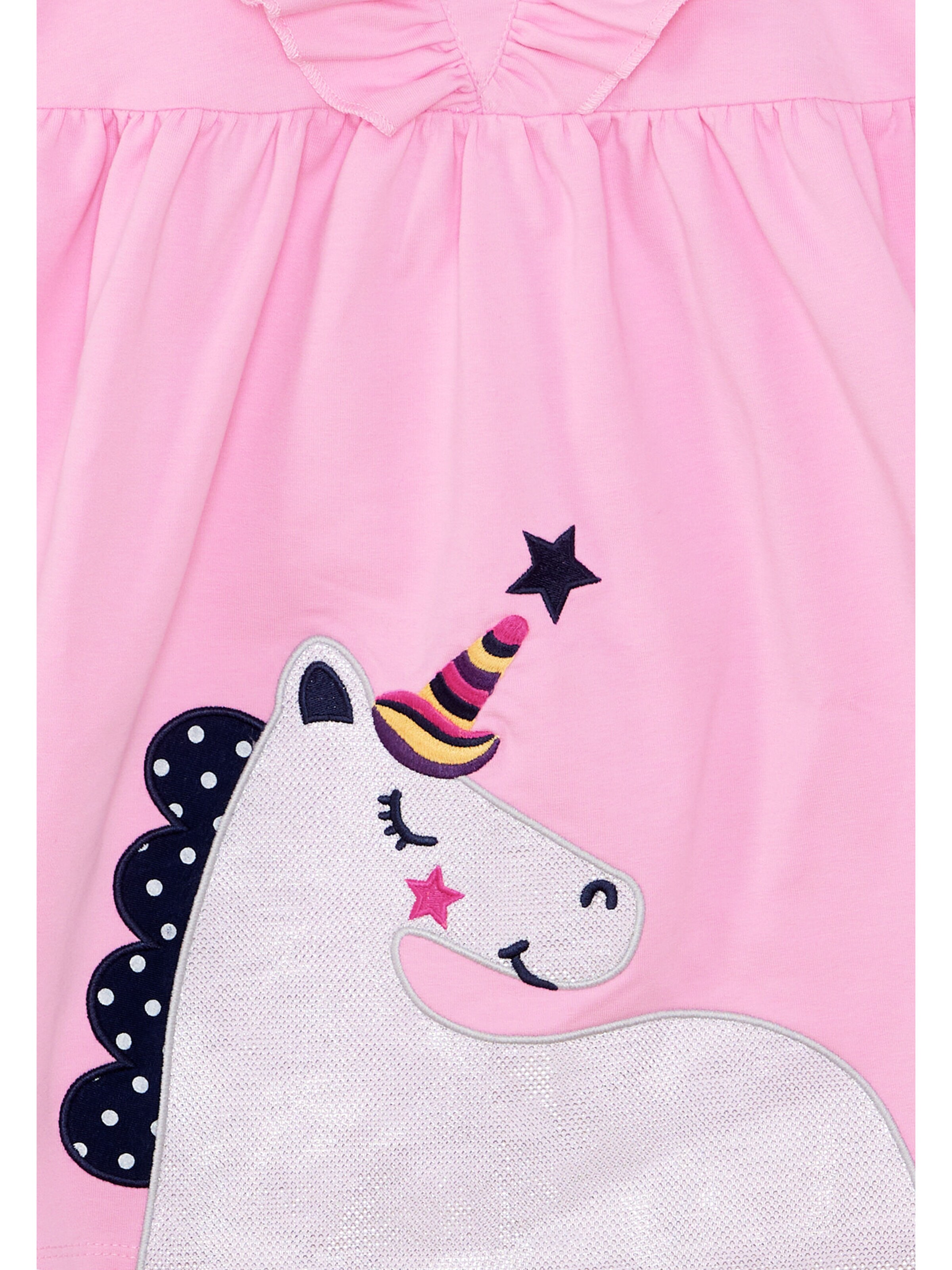 Denokids Jurk 'Glitter Unicorn' in Roze