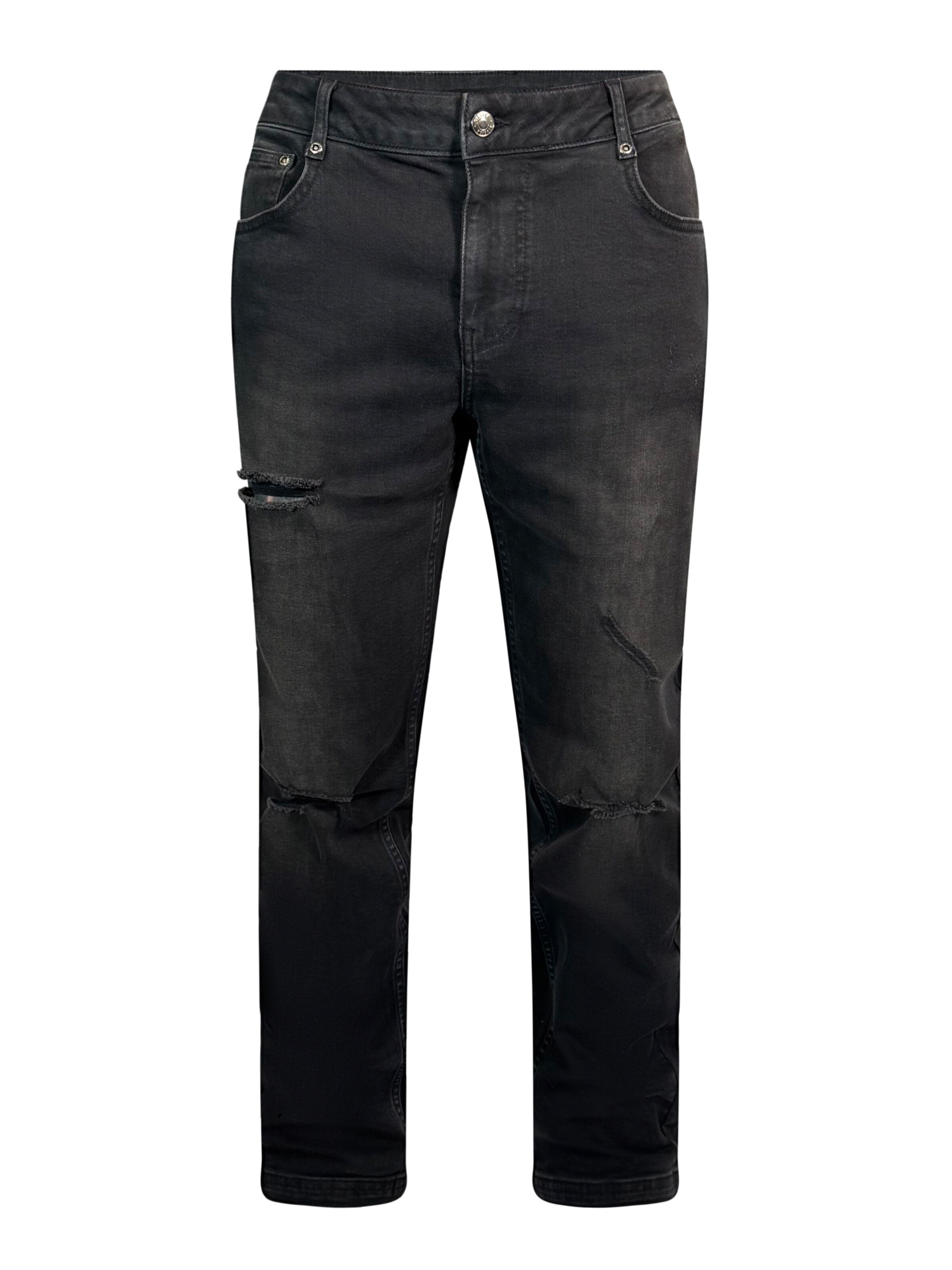 SikSilk Slim fit Jeans in Black: front