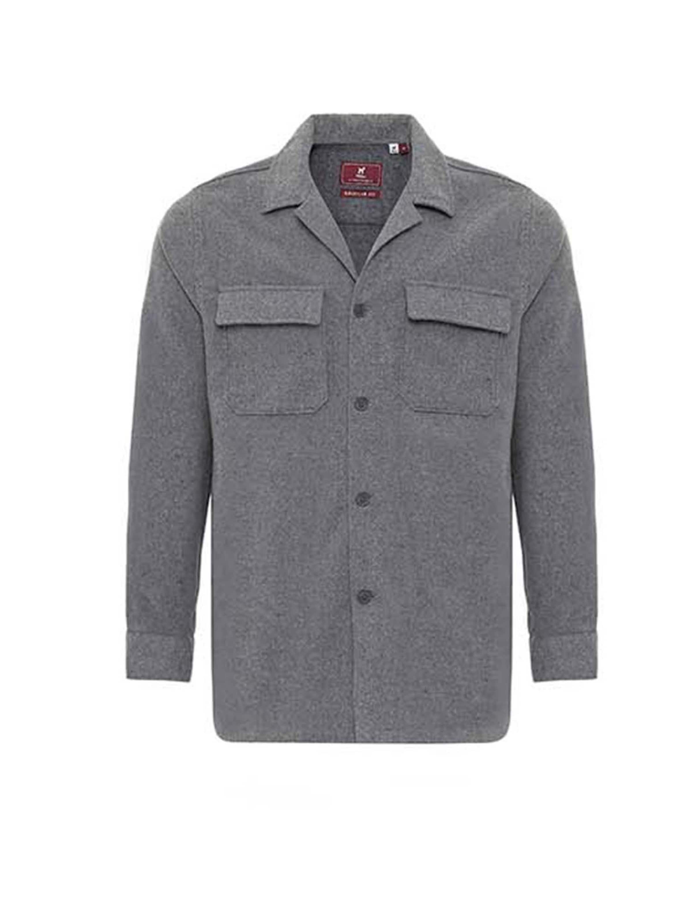 Williot Regular Fit Skjorte i grå: forside