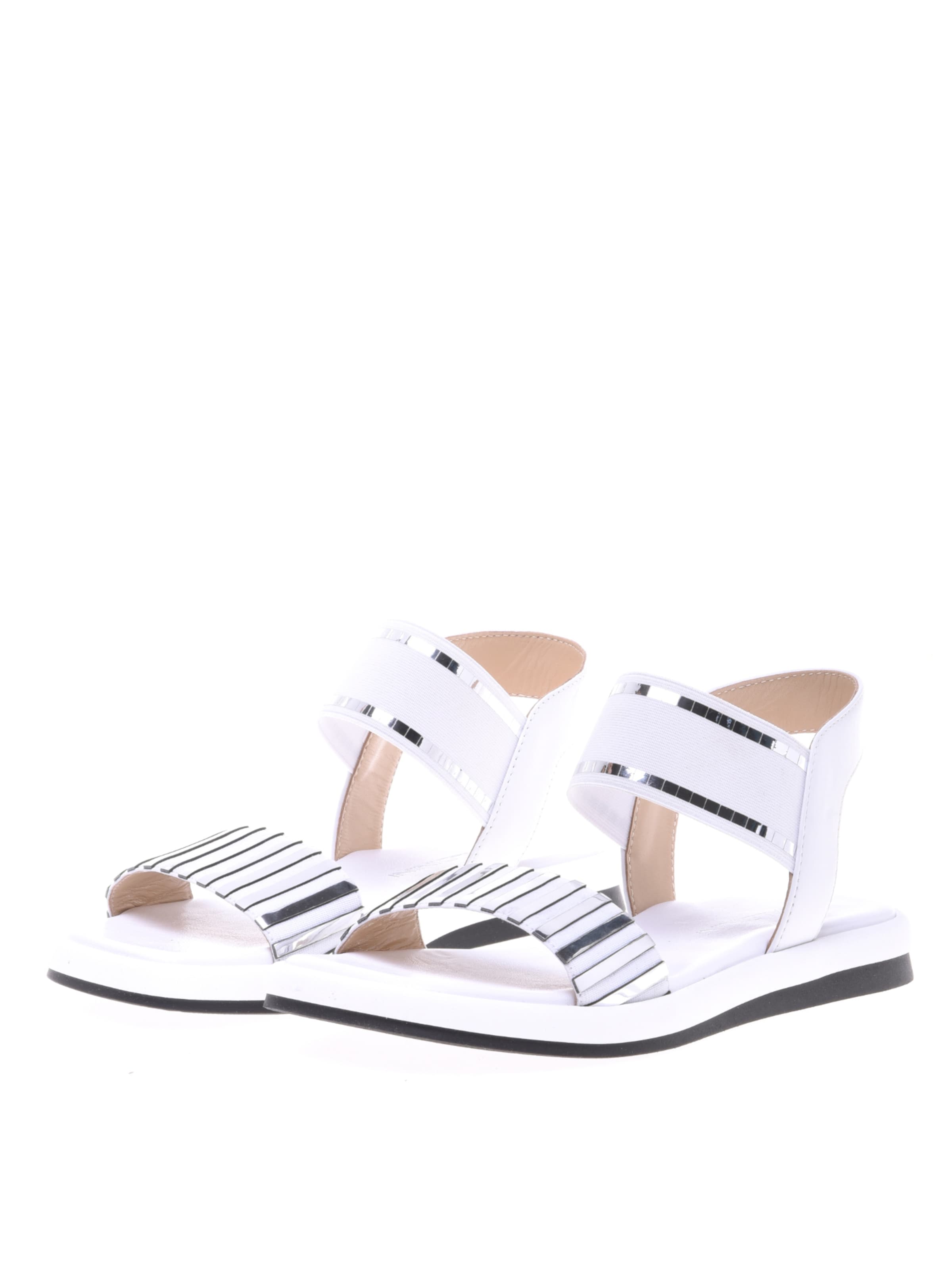 BALDININI Sandalen met riem in Wit: voorkant