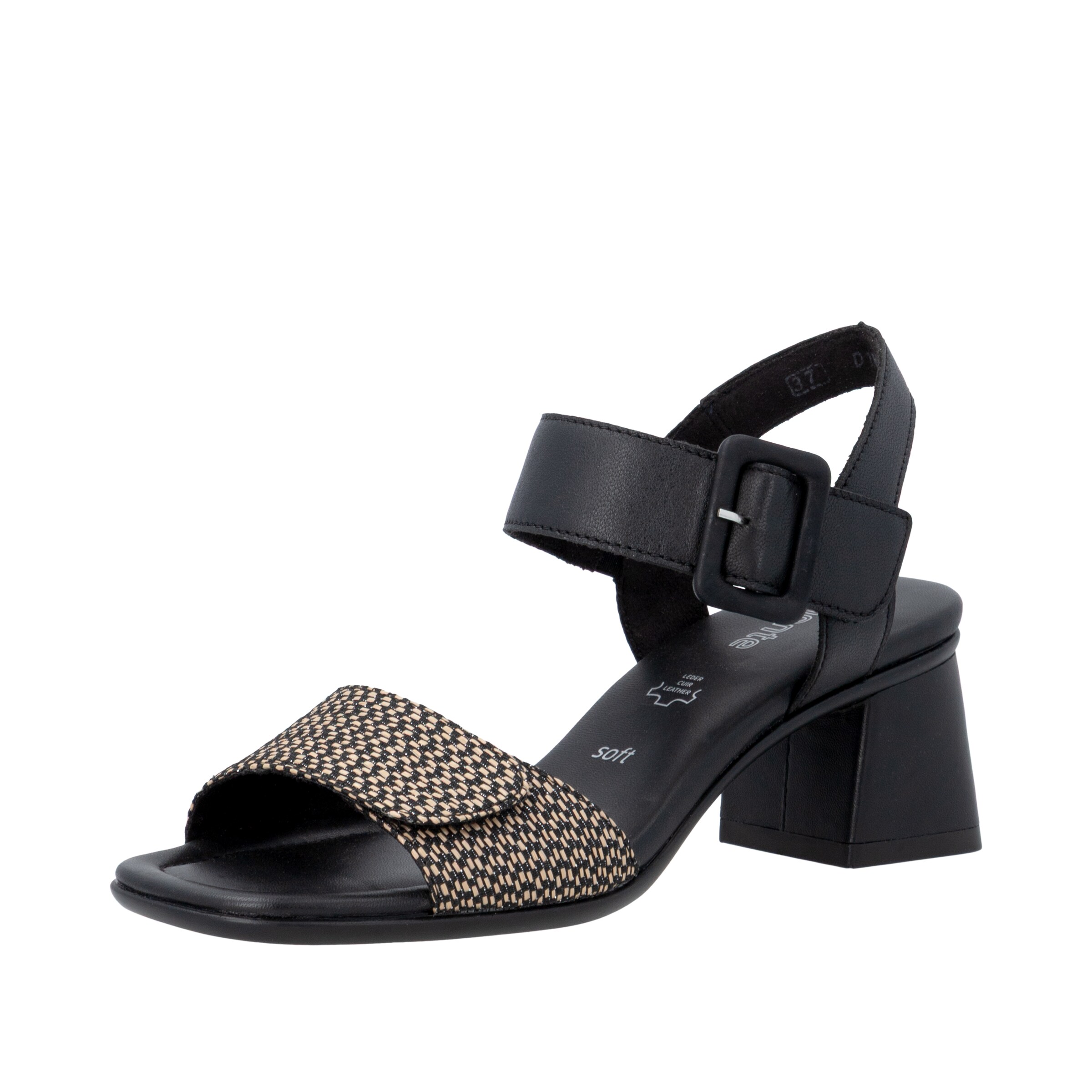 REMONTE Strap Sandals in Black: front