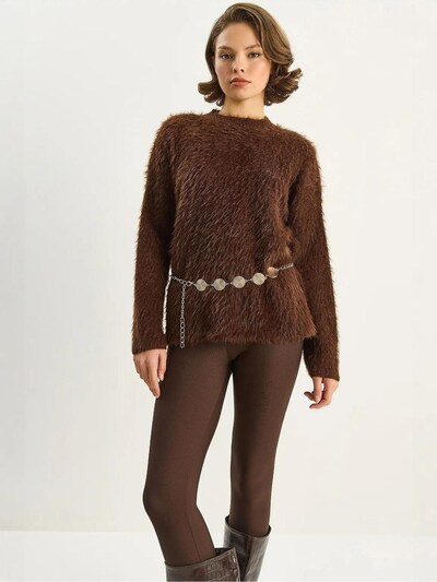 Bianco Lucci Pull-over 'Pullover' en S-M en moka, Vue avec produit