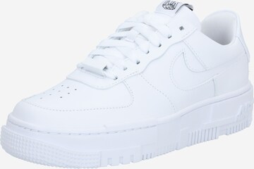 Nike Sportswear Madalad ketsid 'Air Force 1 Pixel', värv valge: eest vaates