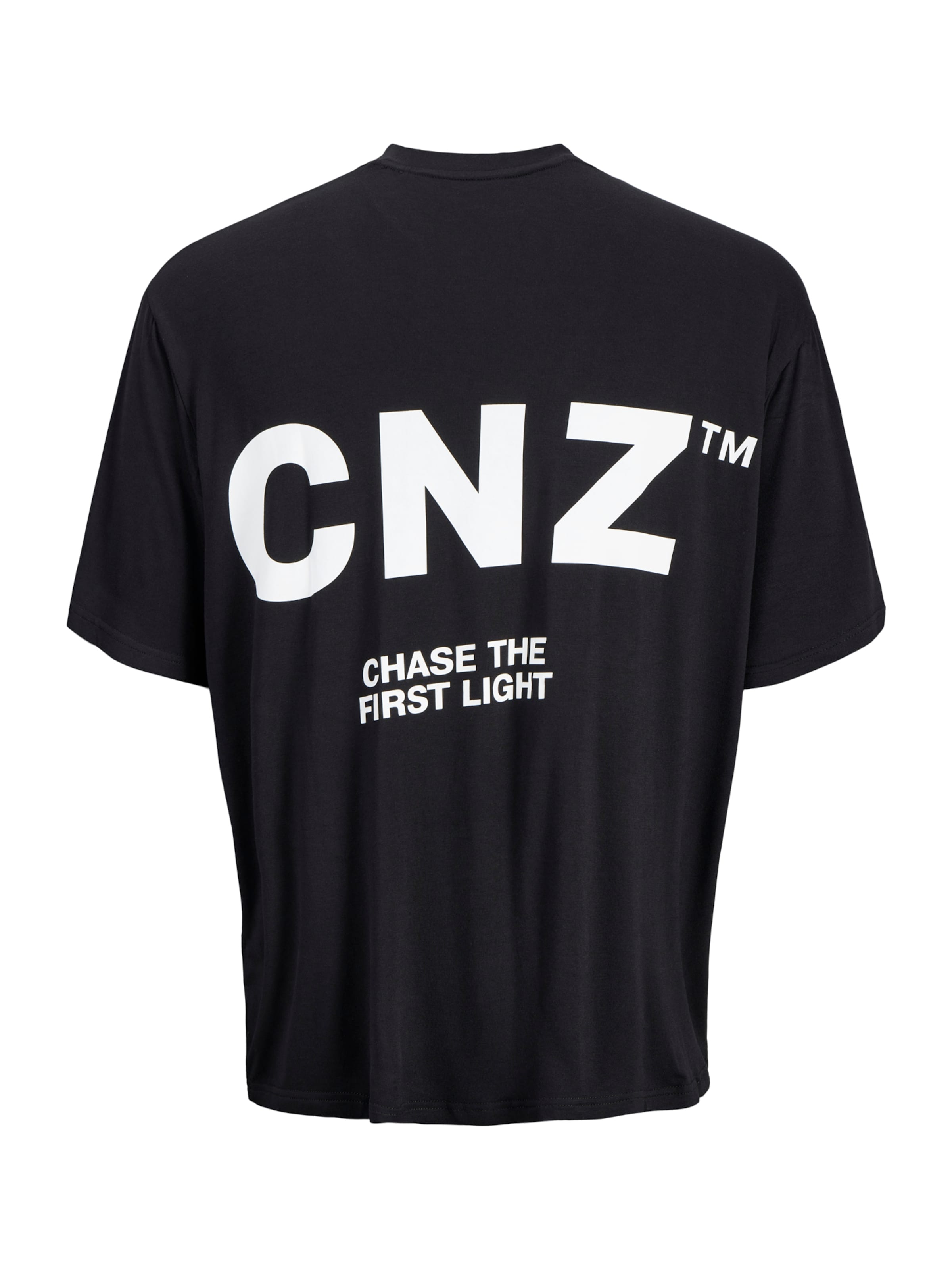 Tricou 'JCOCNZ BERLIN' de la JACK & JONES pe negru: spate