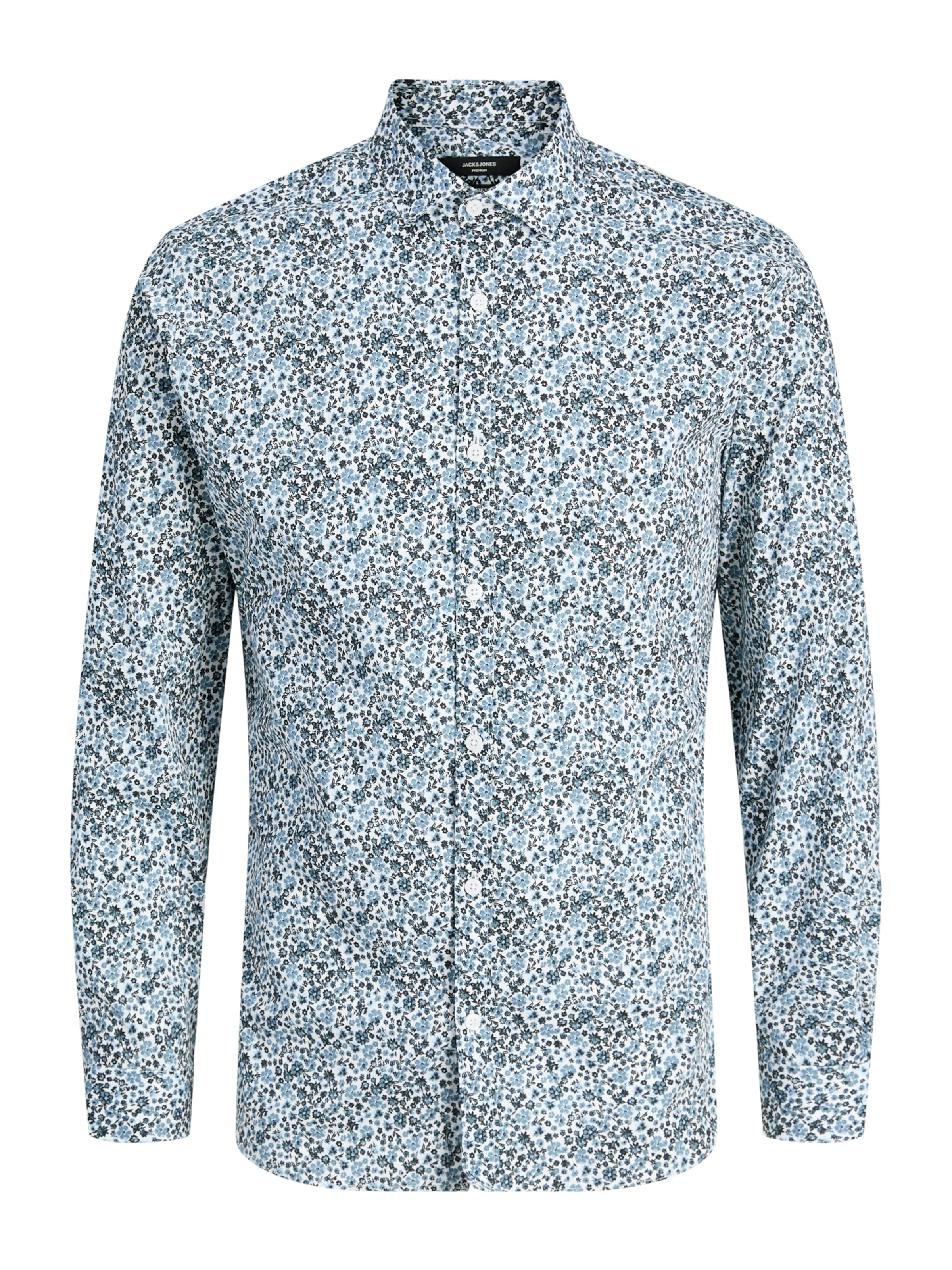 JACK & JONES Skjorta 'JPRBL A Black Pool' i ljusblå / mörkblå / vit, Produktvy