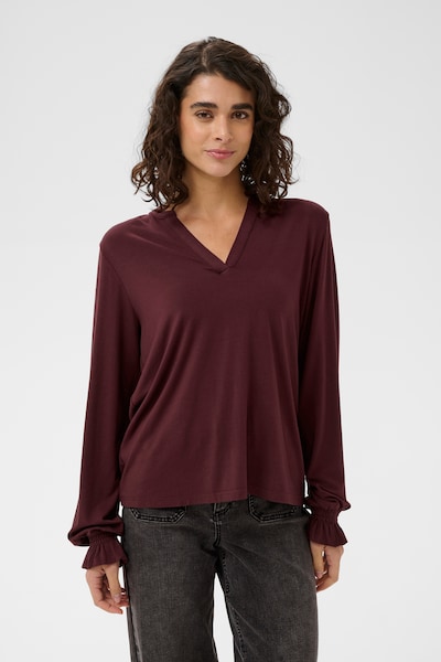 Kaffe Blouse 'KAcharlotte' in dunkelbraun, Produktansicht