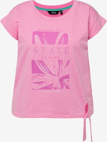 T-shirt Ulla Popken en rose : devant