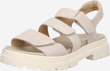 ARA Strap Sandals in Beige: front