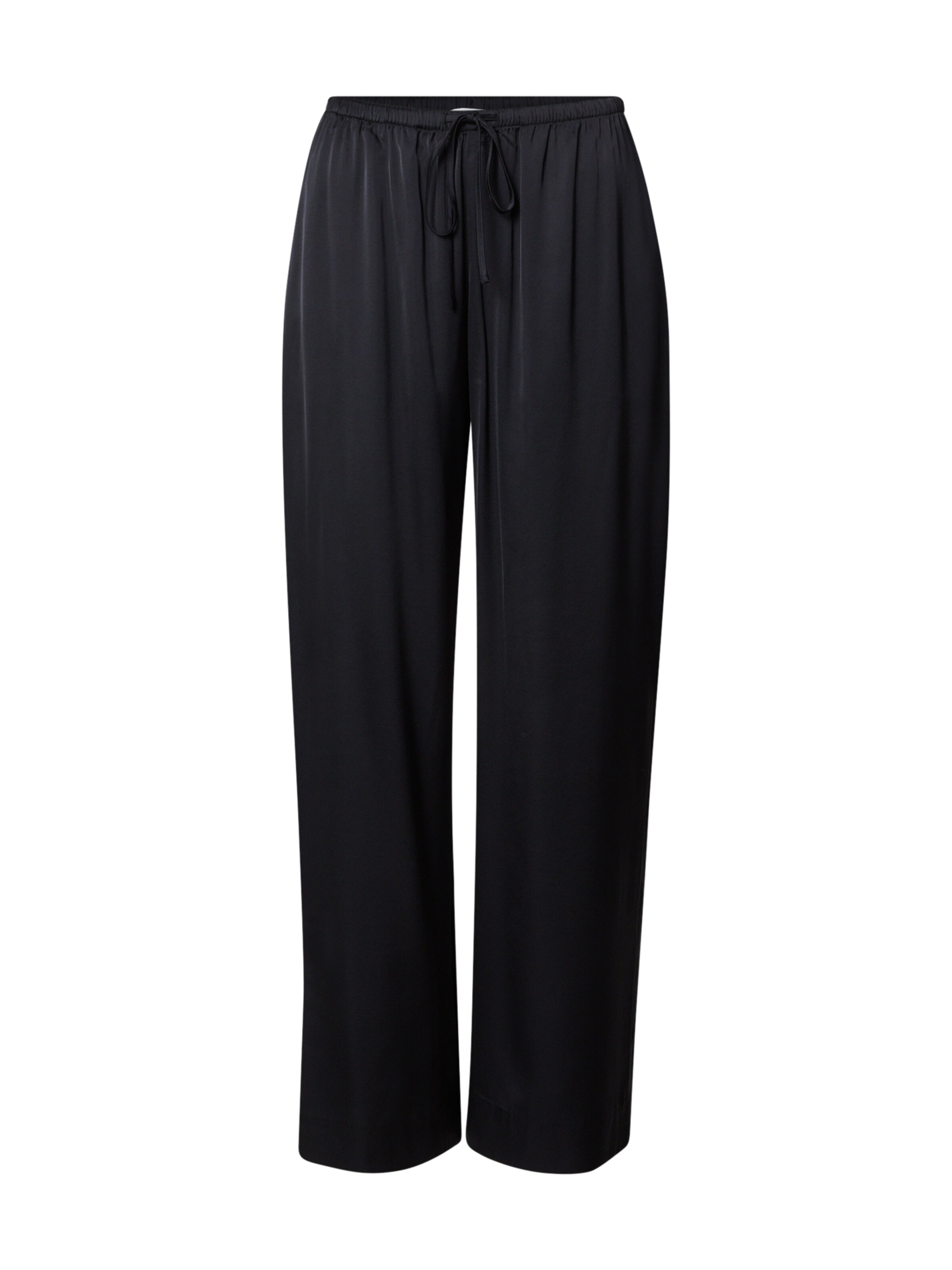 Wide Leg Pantalon Abercrombie & Fitch en noir : devant